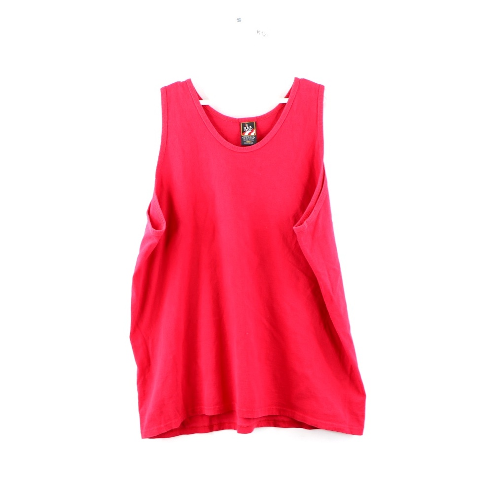 Vintage 90s Streetwear Blank Tank Top Shirt Red